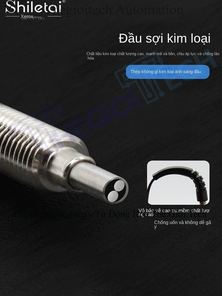 Cảm biến sợi quang phản xạ khuếch tán Xuer Tai M3/M4/M6, đầu dò sợi quang, bộ khuếch đại, kim nhô, hành trình 5–90mm, tùy chỉnh - Cảm biến M6 phản xạ tán xạ, đầu nhọn dài 40mm