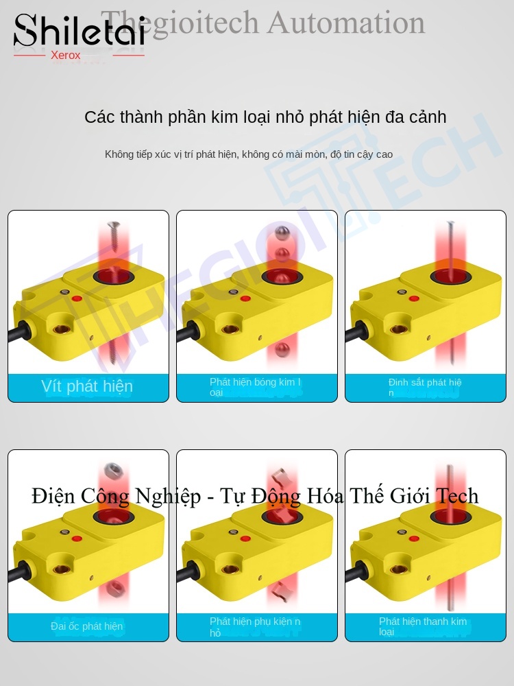 Cảm biến tiệm cận Xuer Tai vòng tròn, tốc độ cao, phát hiện kim loại, lò xo và vật rơi - Cảm biến SEB-C06 lỗ 6mm, PNP thường đóng