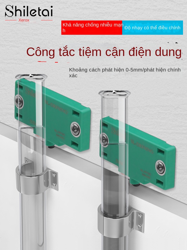 Cảm biến tiệm cận điện dung vuông Shiluotai – Phát hiện mức chất lỏng, vật liệu, nhận biết phi kim loại - SL-DRF05N PNP