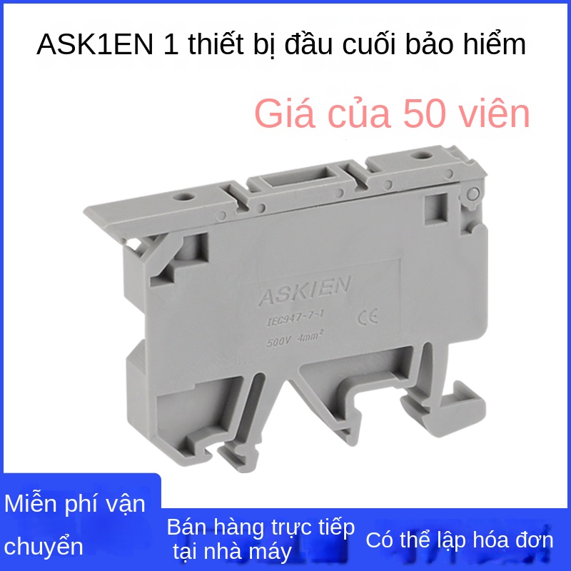 Cầu đấu cầu chì gắn DIN UK5-HESI – Dùng với cầu chì UK5RD, có đèn báo, đầu nối dây 4–10mm² - UK5-HESI – Màu xám, đèn 220V, cầu chì 6A, các dòng khác liên hệ CSKH.