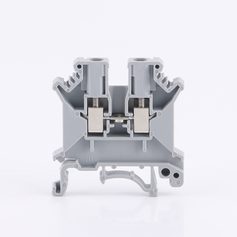 Cầu đấu điện áp gắn thanh DIN UK3N – UK-2.5N, 2.5mm², đồng nguyên chất, chống tuột vít, vỏ nhựa chống cháy - UK3N xám