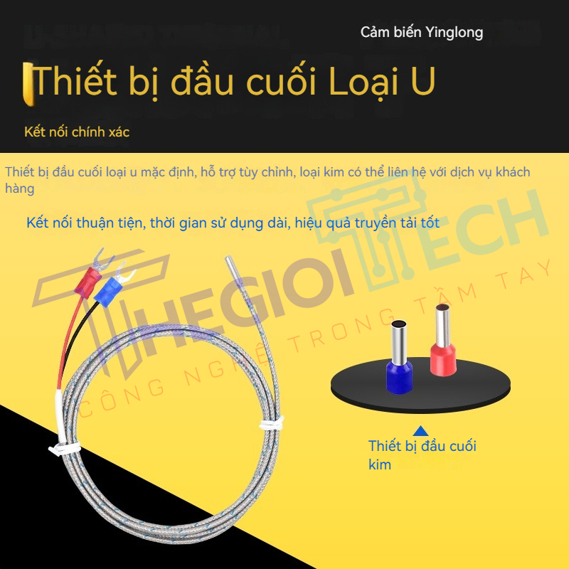 Đầu dò nhiệt cặp K – đầu dò nhiệt điện đơn giản, cảm biến nhiệt độ dạng trụ nhỏ, đường kính 3×15mm - K-Φ3×15 0.5m