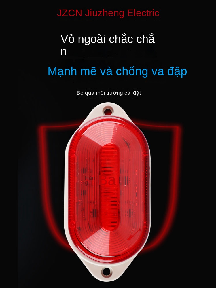 Đèn cảnh báo mini LTE-5051J – LED nhấp nháy đơn tần, 12V/220V, đèn tín hiệu chớp báo động - [Loại chốt kêu] 220V, màu vàng