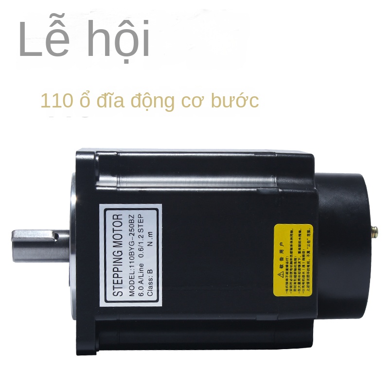 Động cơ step 2 pha 110 – 110BYG250D/C, mô-men 12/16/20 N·cm, bước 1.8° - 110BYG250C