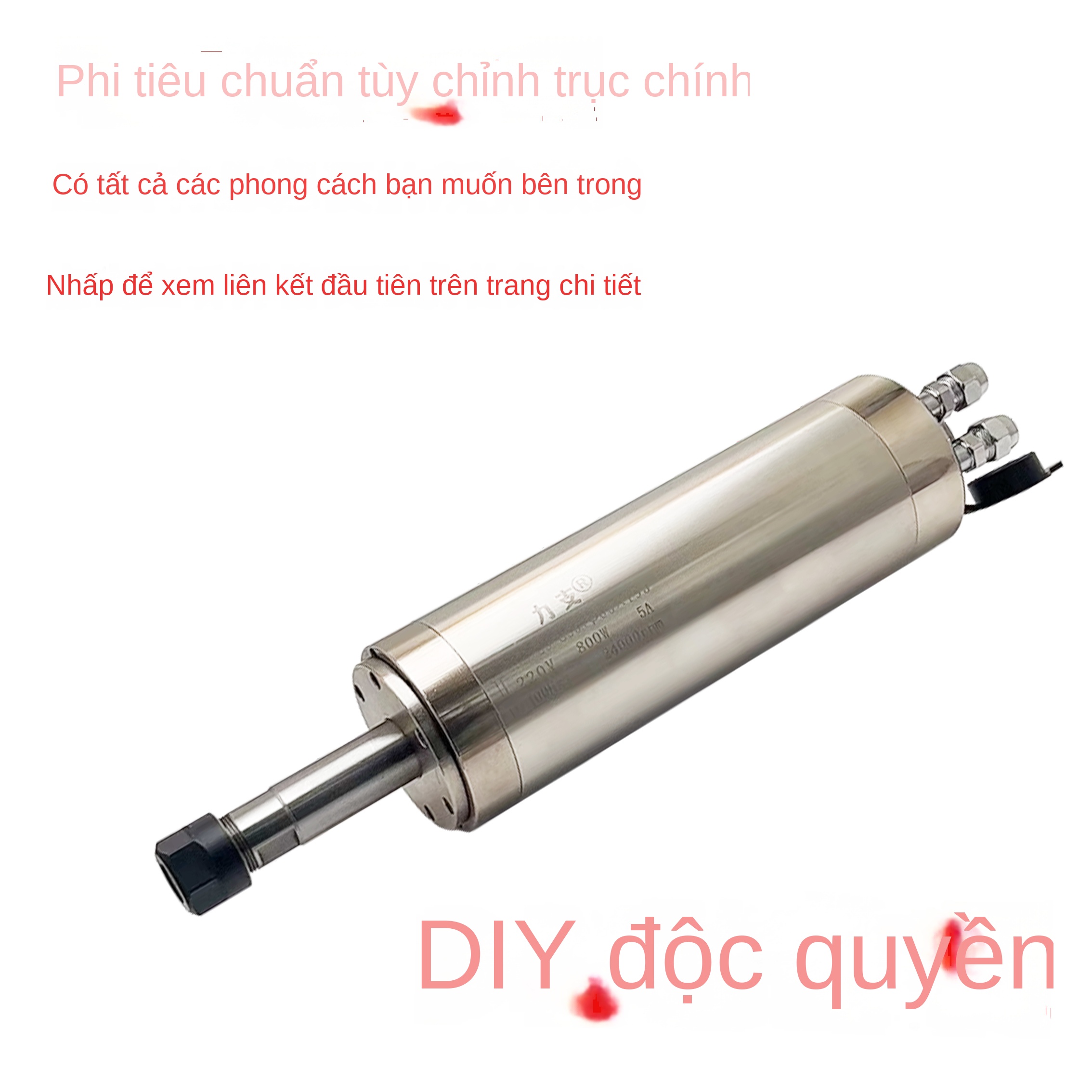 Động cơ trục chính máy khắc CNC CS – Tốc độ cao, công suất 800W / 1.5 / 2.2 / 3.0 / 3.2 / 4.5 / 5.5KW, thương hiệu Changsheng - 3.2KW, dùng cho đá