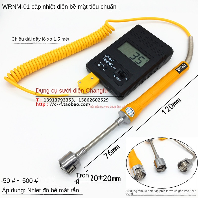 Đồng hồ nhiệt độ số TM902C – Nhiệt độ cao, đo nhanh, công nghiệp, cảm biến nhiệt điện K bề mặt - Tiêu chuẩn + đầu dò 3×150mm