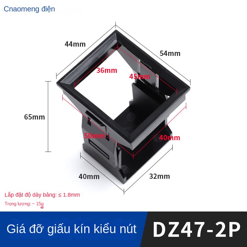 Giá đỡ C45 cho aptomat DZ47 – khung cố định âm tủ, 1P/2P/3P/4P - Liền 1P
