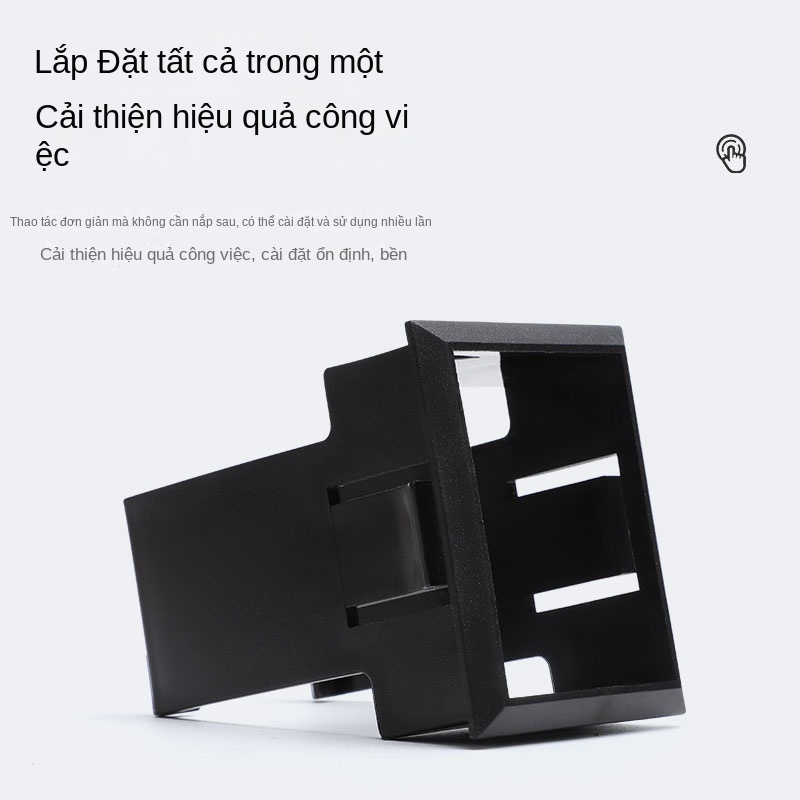 Giá đỡ C45 cho aptomat DZ47 – khung cố định âm tủ, 1P/2P/3P/4P - Liền 2P