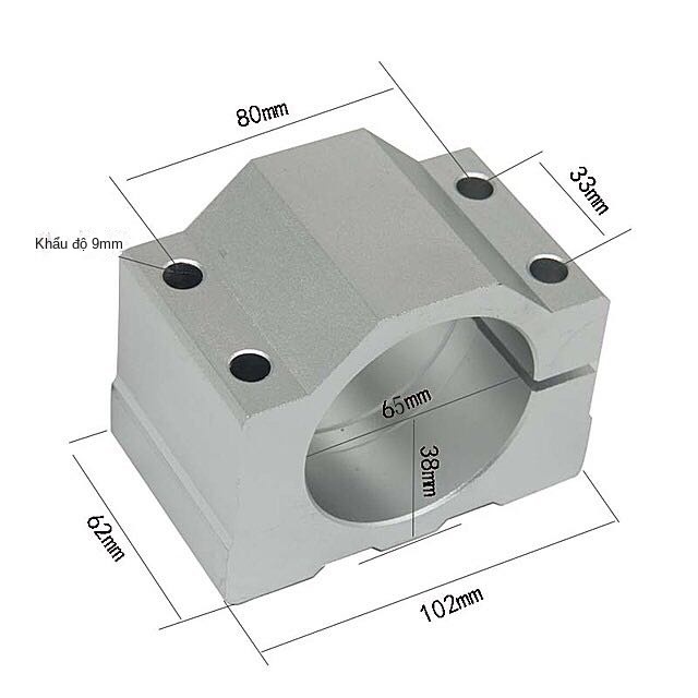 Giá kẹp trục chính CNC – Vòng kẹp đường kính 65 / 80mm, bộ gá T cho động cơ trục chính, sản xuất trực tiếp - Đường kính 100mm