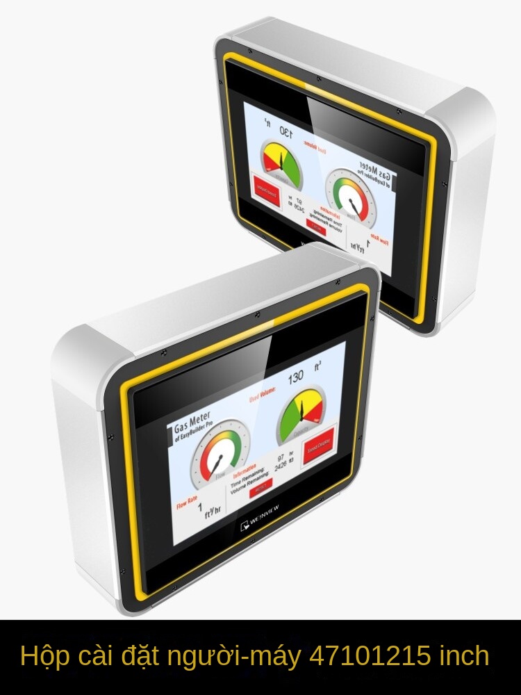 Hộp lắp màn hình PLC HMI 7/10/15 inch – Weintek, tủ điều khiển, HMI box - Đen ko trang trí - Lỗ 7inch