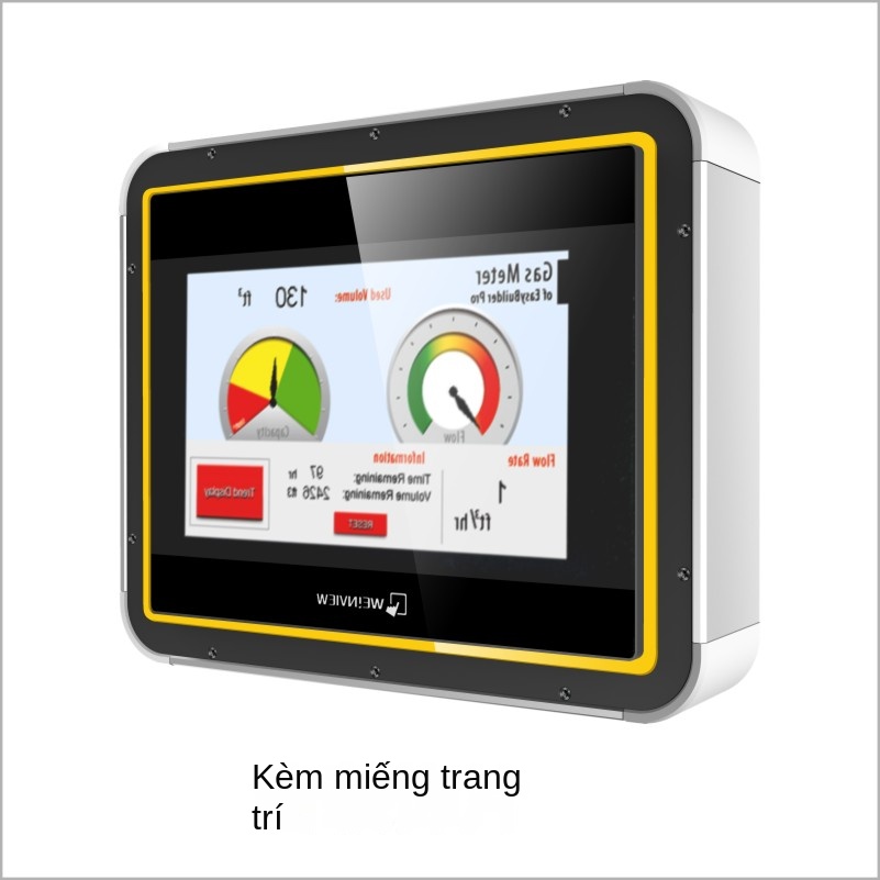 Hộp lắp màn hình PLC HMI 7/10/15 inch – Weintek, tủ điều khiển, HMI box - Vàng có trang trí - Lỗ 15inch