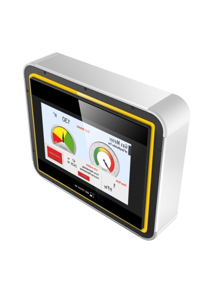 Hộp lắp màn hình PLC HMI 7/10/15 inch – Weintek, tủ điều khiển, HMI box - Vàng có trang trí - Lỗ 7inch