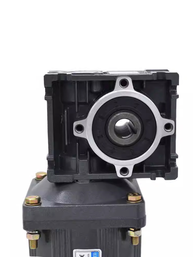 Hộp số NMRV030 bánh vít – bánh răng kết hợp động cơ AC 25W–250W, điều chỉnh tốc độ, motor giảm tốc, biến tốc - RV030 + motor 60W