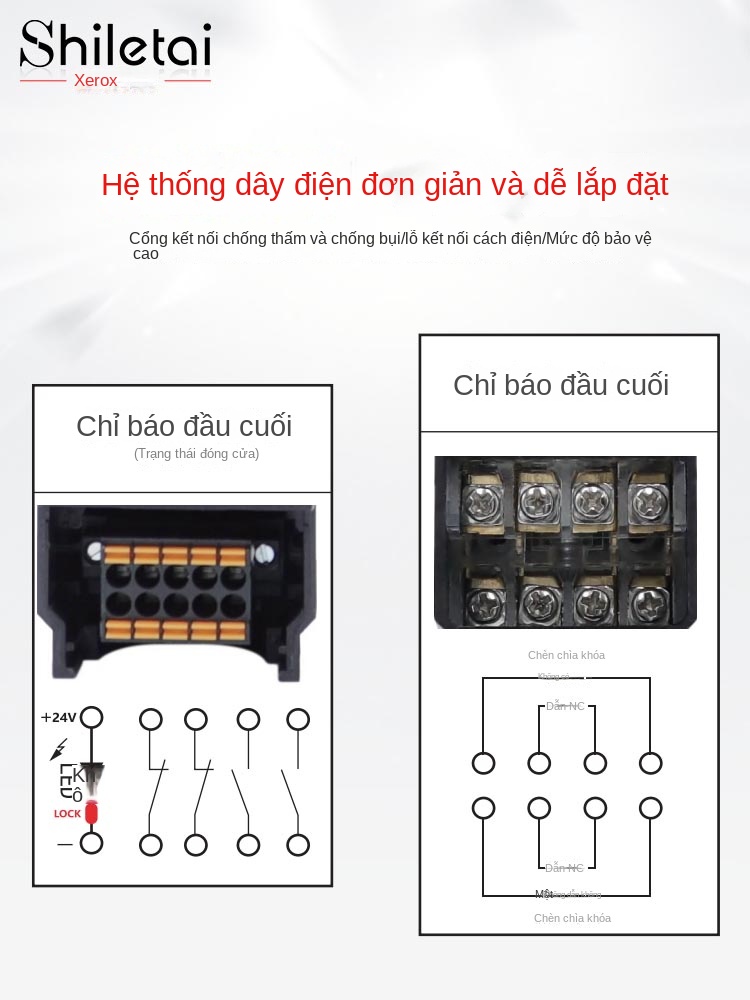 Khóa điện từ Shiluotai chính hãng – Cảm biến công tắc cửa an toàn cơ học, tiếp điểm mạ vàng, mã D4NS / D4NL - ST-D4SL-DS – Khóa điện từ Shiluotai kèm chìa