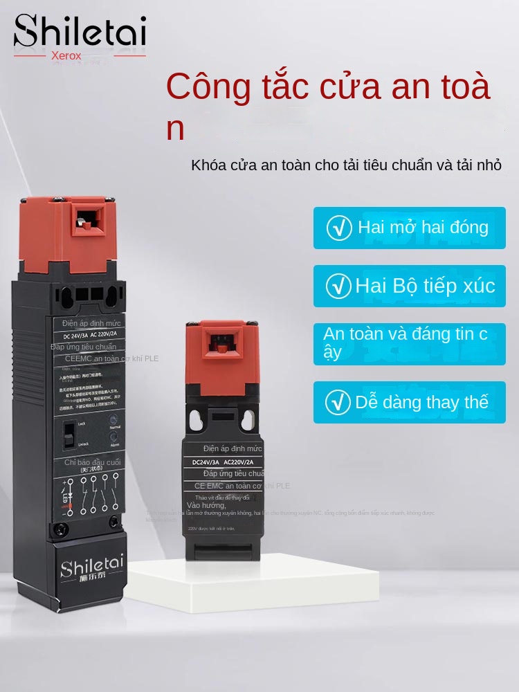 Khóa điện từ Shiluotai chính hãng – Cảm biến công tắc cửa an toàn cơ học, tiếp điểm mạ vàng, mã D4NS / D4NL - ST-D4SL-DS – Khóa điện từ Shiluotai kèm chìa