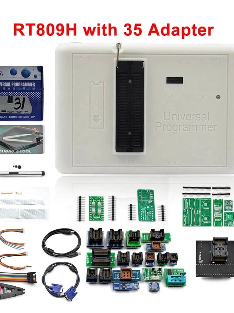Máy nạp ROM RT809H – Hỗ trợ NAND/EMMC, đọc ghi tốc độ cao, dùng cho ô tô, TV, điện thoại, thiết bị thông minh, hỗ trợ nạp trực tuyến - RT809H – Bộ lập trình tiêu chuẩn (phiên bản mặc định)
