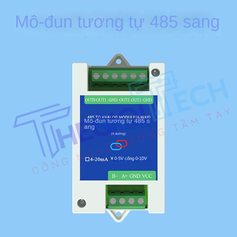 Module Chuyển Đổi RS485 Sang Tín Hiệu Analog (4 Kênh) ZTSIOT – Bộ Chuyển Đổi Modbus-RTU, Hỗ Trợ 4–20mA / 0–5V / 0–10V, Cách Ly Tín Hiệu, Thiết Bị Điều Khiển Công Nghiệp