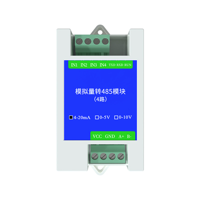 Module Chuyển Đổi Tín Hiệu Analog Sang RS-485 (4 Kênh) , Hỗ Trợ 4 Kênh Relay , Modbus RTU