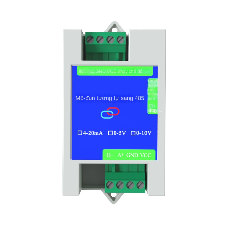 Module chuyển đổi tín hiệu analog sang 485, 4–20mA/0–5V/10V, USB, Modbus - Bộ chuyển đổi tín hiệu analog sang RS485, 8 kênh 0–10 V