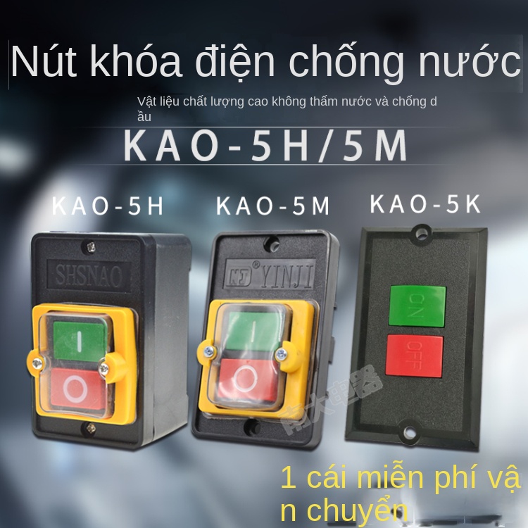 Nút nhấn máy khoan bàn chống nước – BSP210F-1B, KAO-5M/KA0-5H, điều khiển máy công nghiệp - KAO-5M (không kèm hộp đế)