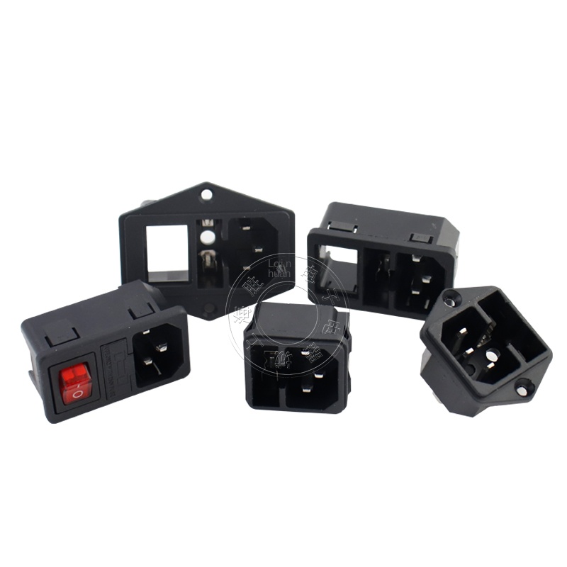 Ổ cắm AC-01/02/03 kiểu chữ T – 3 lỗ, có đèn, công tắc & cầu chì - Mẫu số 3