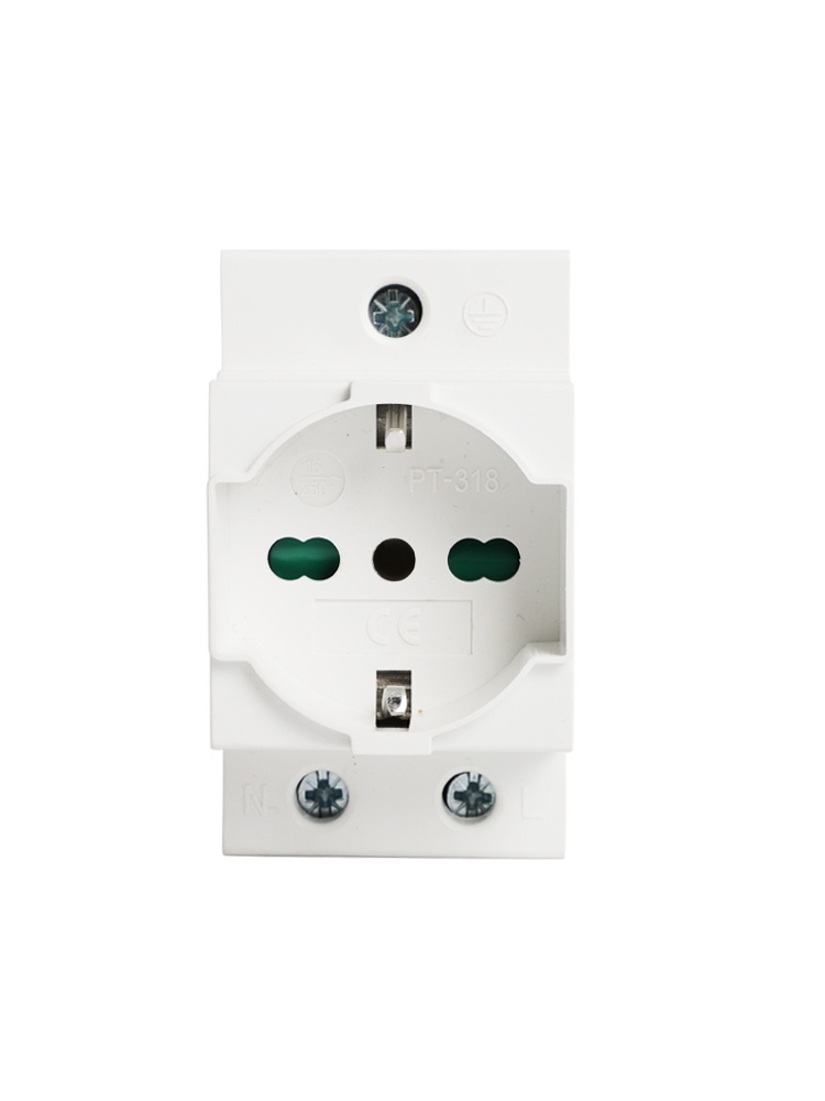 Ổ cắm ray DIN chuẩn EU AC30 – 10A/16A, modun xuất khẩu EU/UK/FR - Tiêu chuẩn Đức