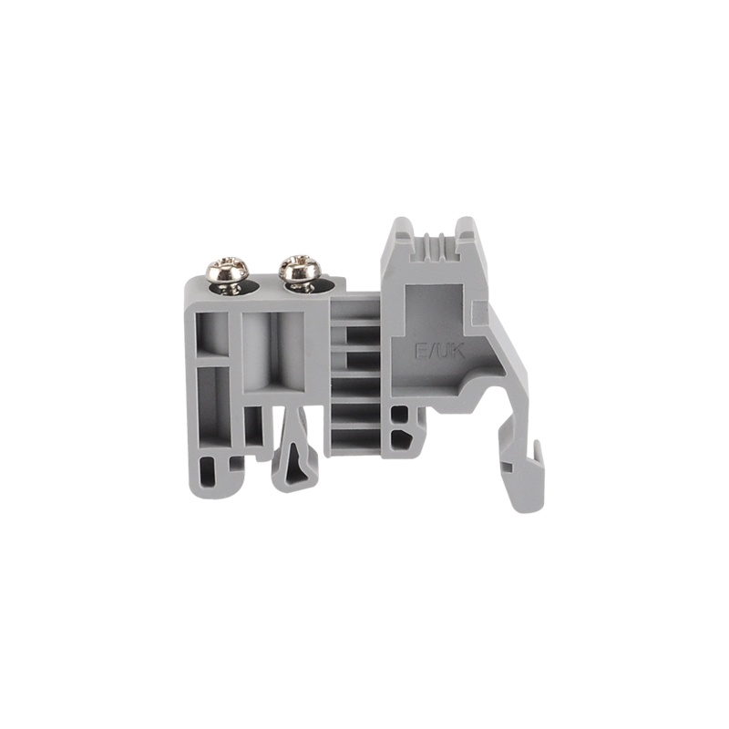 Phụ kiện cố định E/UK – Nắp chặn đầu cầu đấu, nhựa chống cháy, dùng cho UK2.5B, thanh DIN C45, kèm giá đỡ nhãn UBE/D và KLM-A - CLIPFIX 35-5