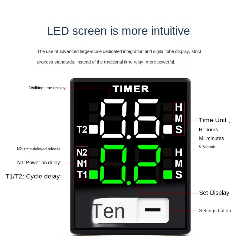 Relay Thời gian H3Y-2/H3Y-4 –Timer Bộ điều khiển thời gian tuần hoàn số nhỏ 12v/24V/220V - 14 Chân DC12V