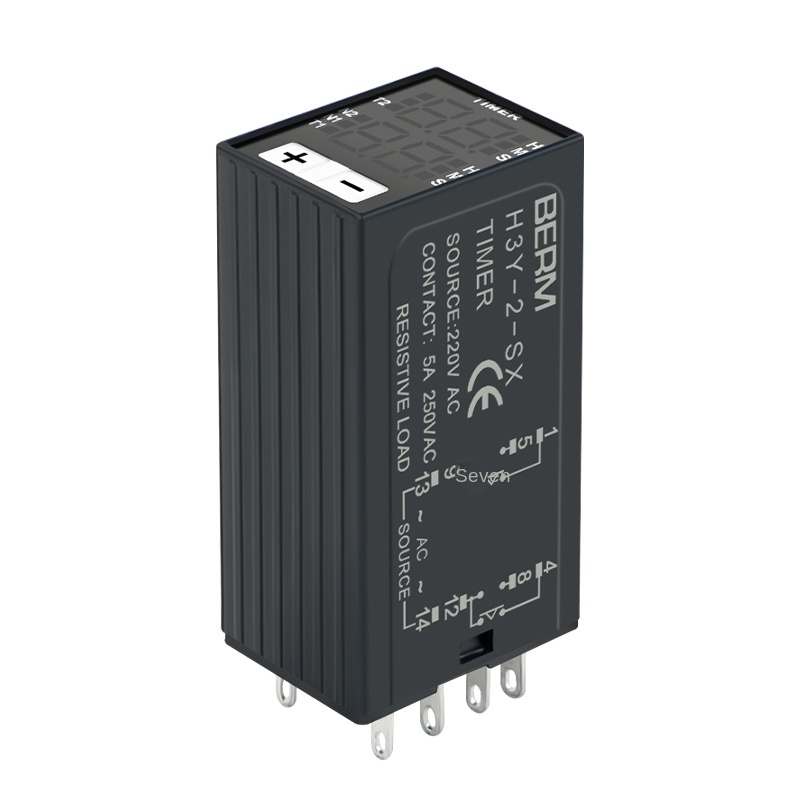 Relay Thời gian H3Y-2/H3Y-4 –Timer Bộ điều khiển thời gian tuần hoàn số nhỏ 12v/24V/220V - 14 Chân DC12V + đế