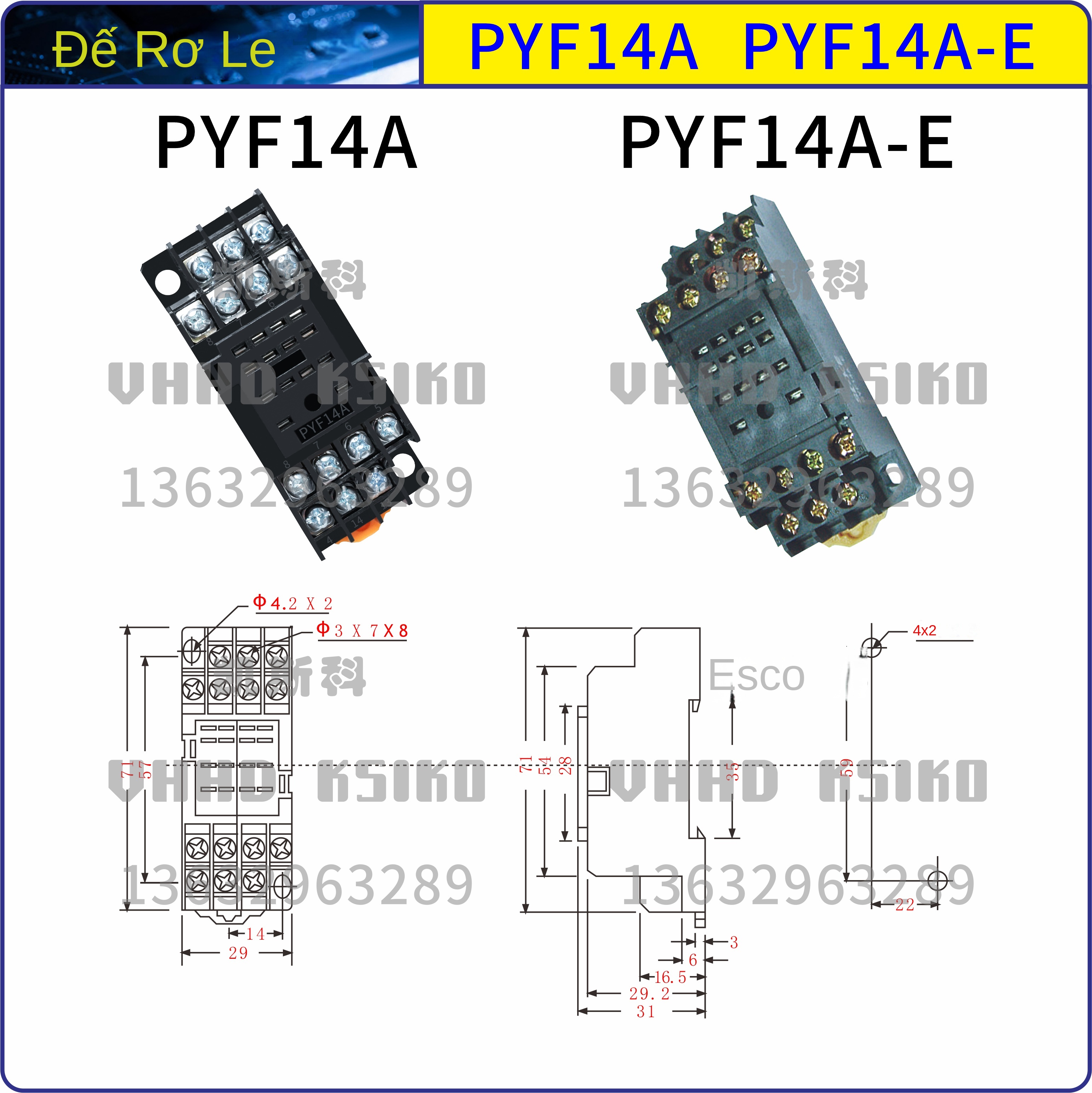 Rơ le thời gian mini KSIKO H3Y-2 / H3Y-4 / H3Y-2L – Chip công nghiệp, bảo hành 1 năm, hàng chính hãng - H3Y-4 24VDC/AC 3M