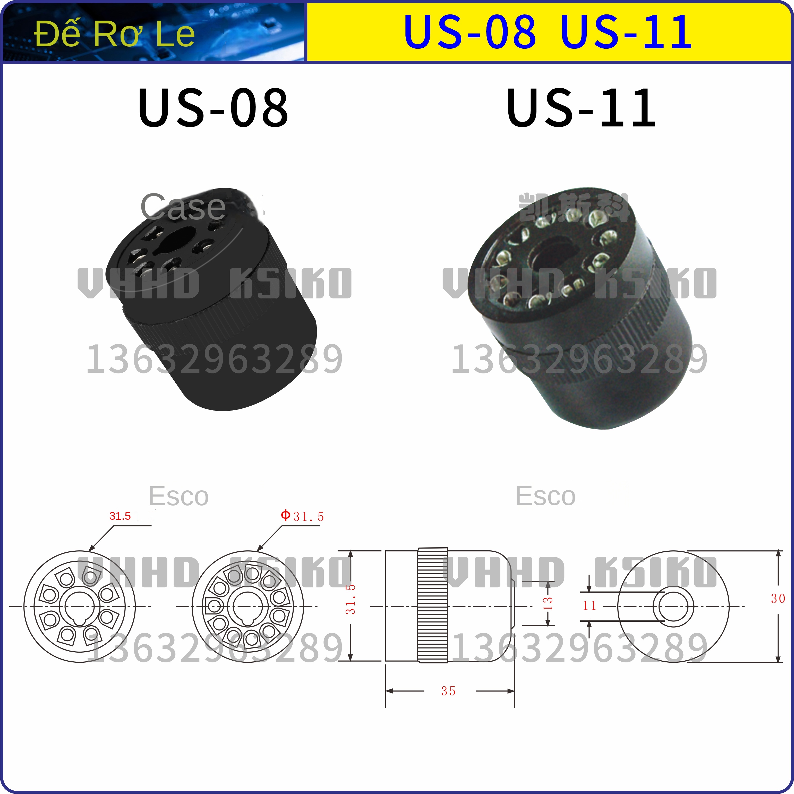 Rơ le thời gian xoay chỉnh VHHD AH5B – Dùng chip nhập khẩu, bảo hành 1 năm, hàng chính hãng - AH5B 220VAC 3H, công tắc A/B: A có 2 định thời, B có 1 định thời + 1 tức thời