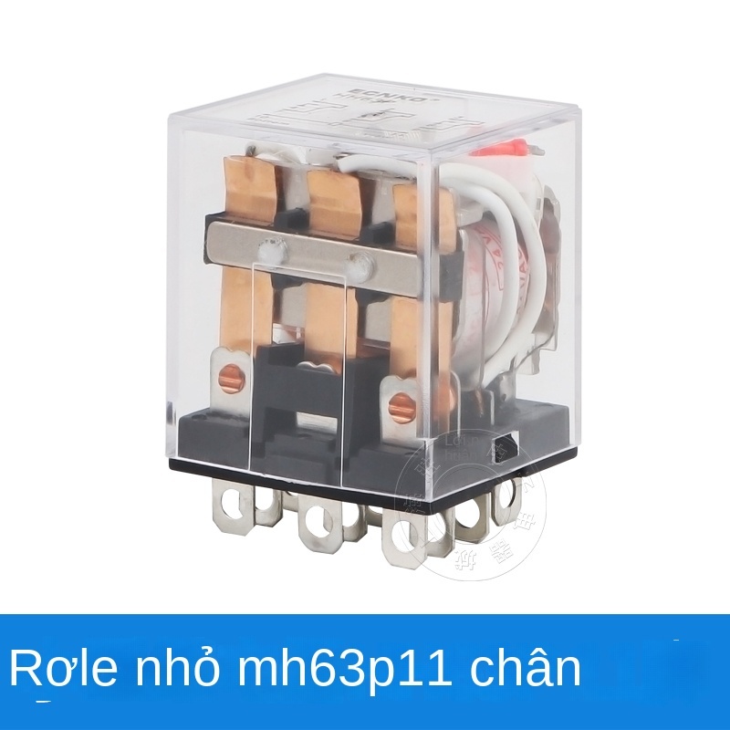 Rơ le trung gian nhỏ 220V AC LY2NJ – có đèn, DC 24V HH64P/63P/62P - AC380V - LY2NJ (HH62P)