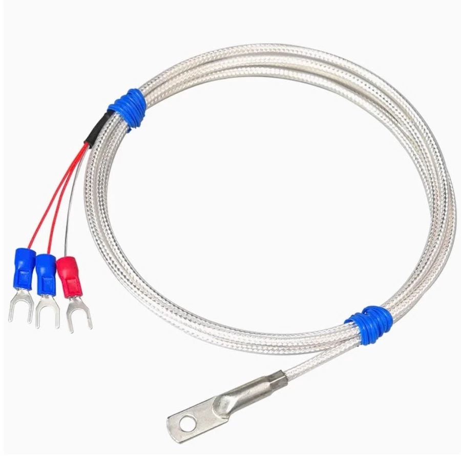 TH Đầu Dò PT100 3 Dây Chống Thấm Nước PTFE WZP-187 ren cố định PT1/4 M12 Gài Lò Xo Nén Cảm Biến Nhiệt Độ Cặp Nhiệt Điện