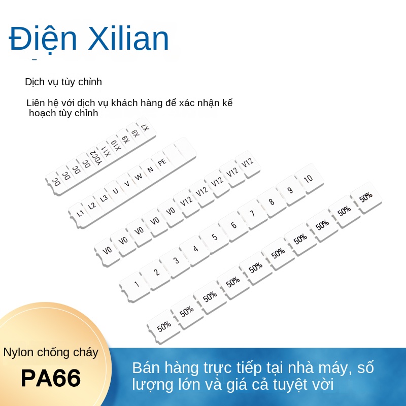Thanh đánh số ZB4/5/6/8/10/12 – Loại nhãn số nhanh cho cầu đấu UK, kiểu Phoenix, model ZBF5, bản trống (chưa in số) - In ký hiệu (81–90) - ZB5(UK3N)