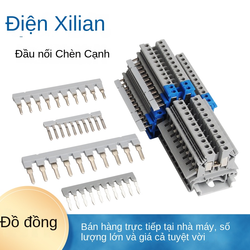 Thanh nối FBI10-6 – Dạng gắn DIN, dùng cho cầu đấu UK, đầu nối trung tâm bằng vít, chất liệu đồng nguyên chất, loại ngắn cạnh EB - FBI10-5 – Thanh nối 10 cực cho cầu đấu hai tầng (khoảng cách 7.5mm)