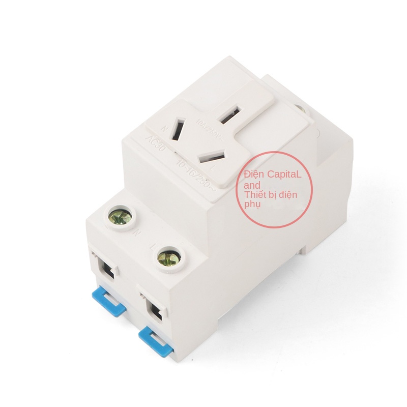Tủ điện ray DIN AC30 – ổ cắm 2–5 lỗ, 10A/16A, chuẩn EU - 5 lỗ 10A