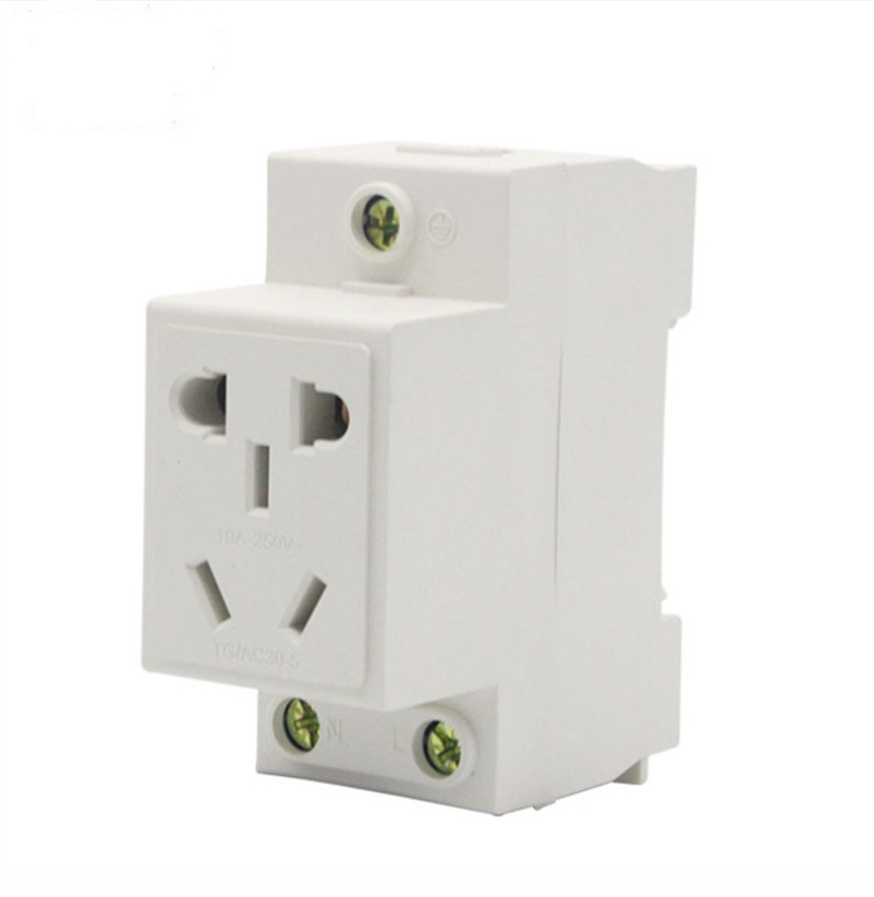 Tủ điện ray DIN AC30 – ổ cắm 2–5 lỗ, 10A/16A, chuẩn EU - 5 lỗ 10A
