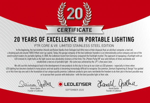 Ledlenser P5R & V8 Stainless Steel Limited Edition #502467