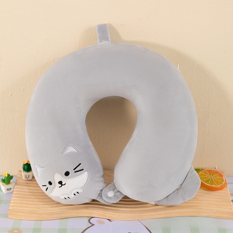 Gối Cổ Cao Su Mèo Mắt Xám