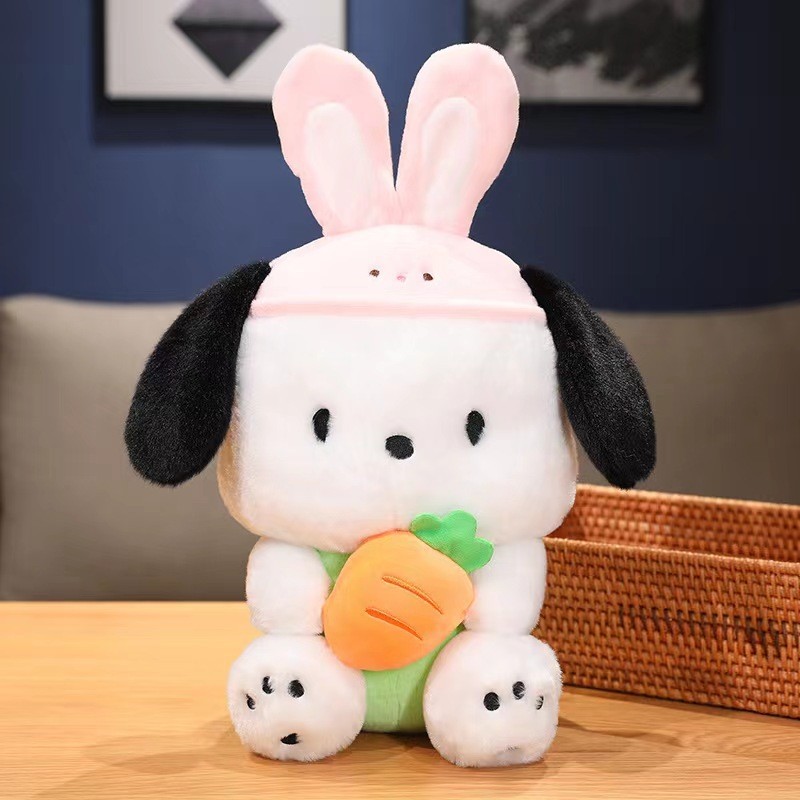 ĐG 30cm Chó Tai Thỏ Ôm Cà Rốt