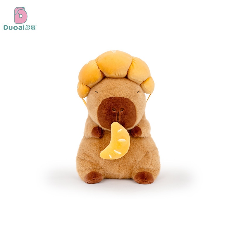 Chuột Capybara Đội Bánh Sừng Bò 35cm