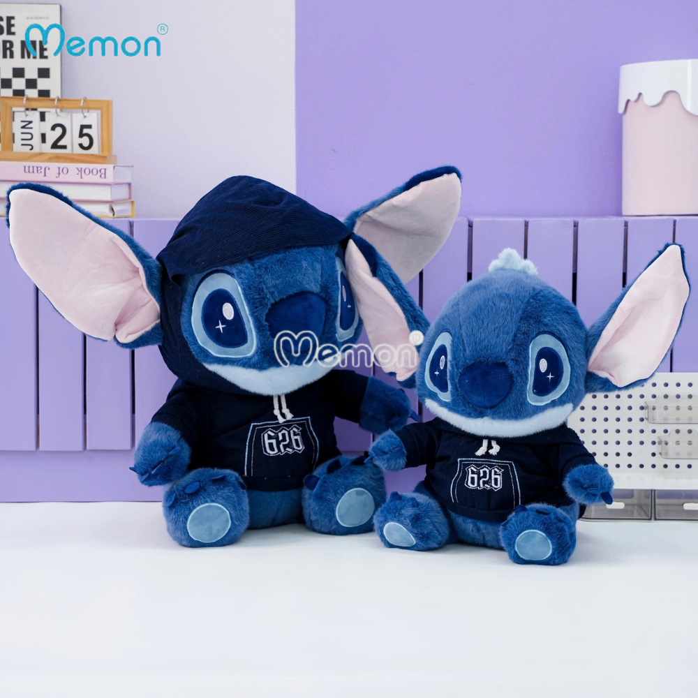 Stitch Mặc Áo Nỉ Xanh Đậm