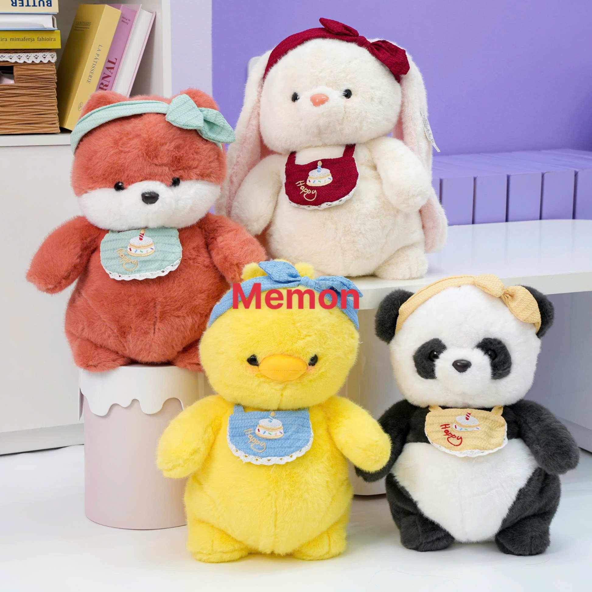 Bộ Thú Yếm Happy Đeo Băng Đô