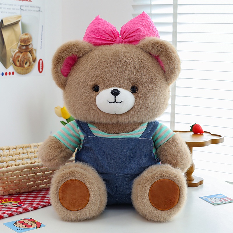 Gấu Mặc Yếm Đội Nơ 50cm