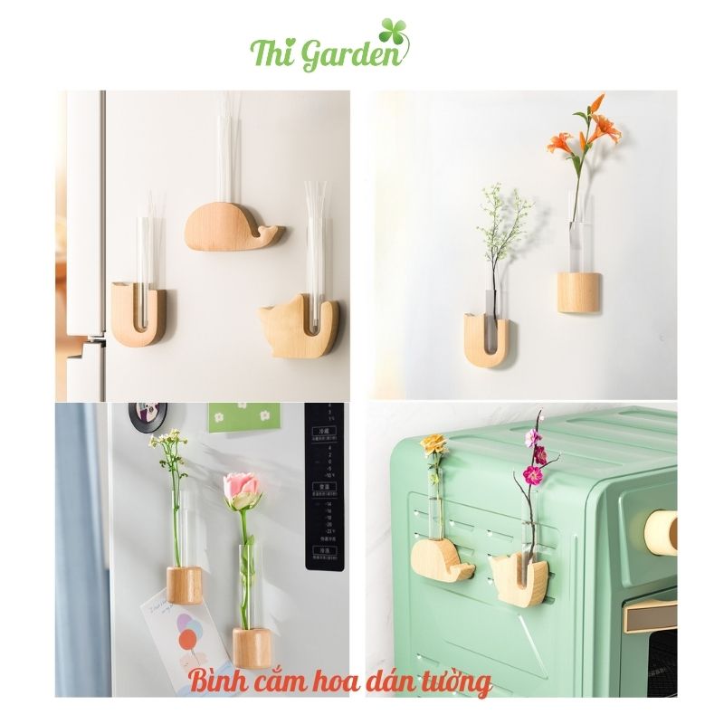 Lọ hoa mini gắn tường / tủ lạnh bằng nam châm
