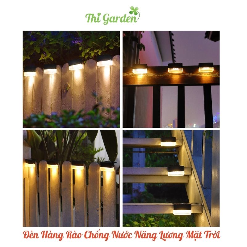 Đèn Bậc Thang, Hàng Rào Năng Lượng Mặt Trời Ngoài Trời Chống Thấm Nước