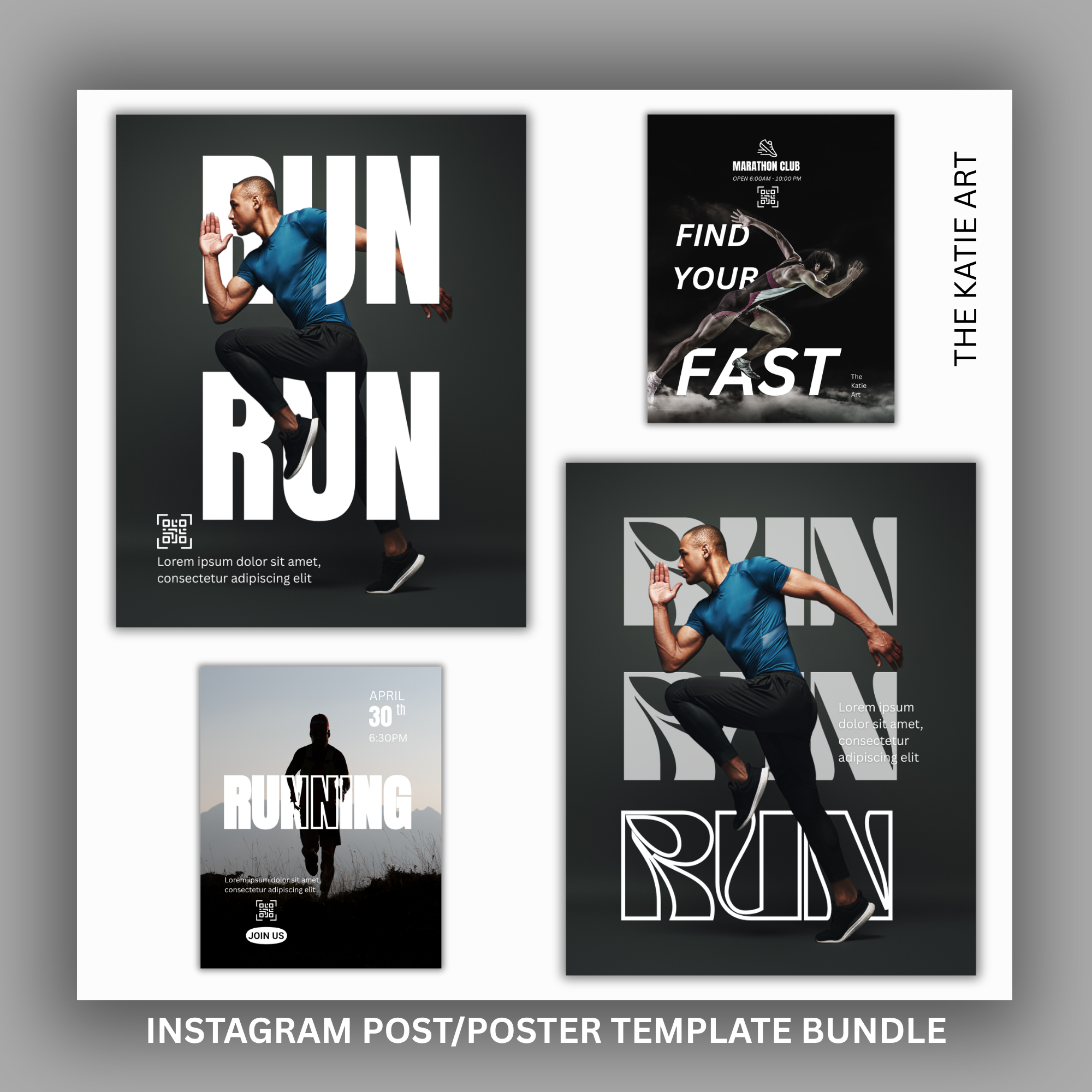 IG Fitness Run Template Bundle 45 Pages - Mã 240414-IG-Run-01