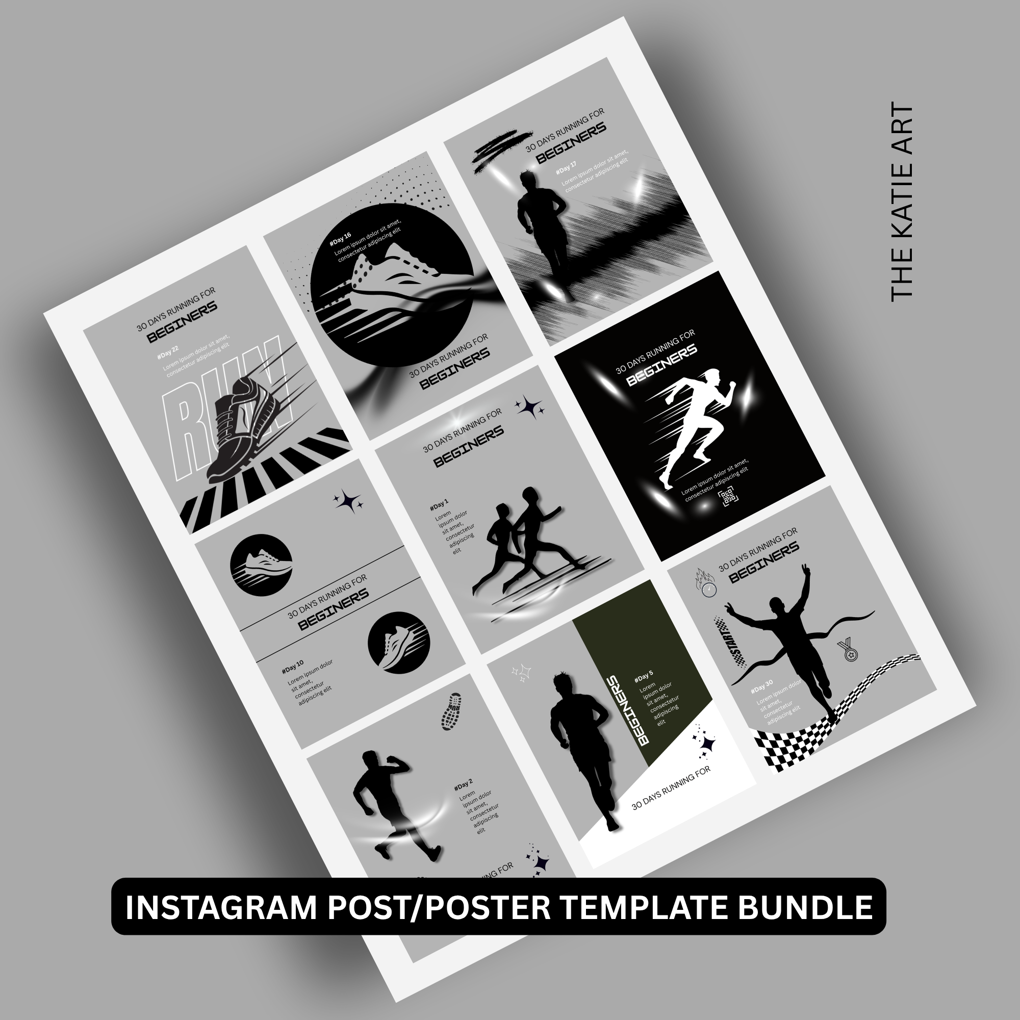 IG Fitness Run Template Bundle 45 Pages - Mã 240414-IG-Run-01