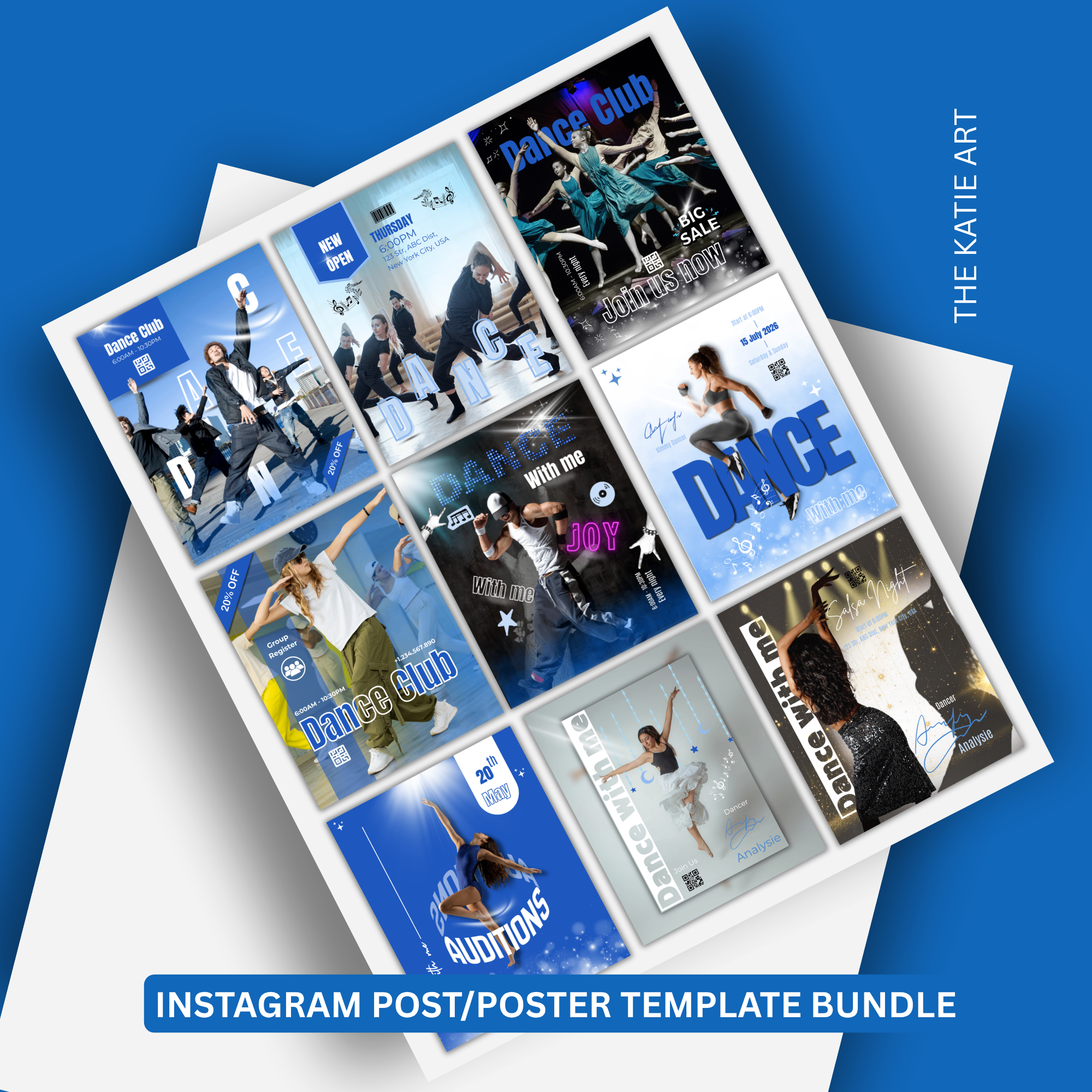 IG Fitness Dance Post & Poster Template Bundle 20 Pages - Mã 240414-IG-Dance-02