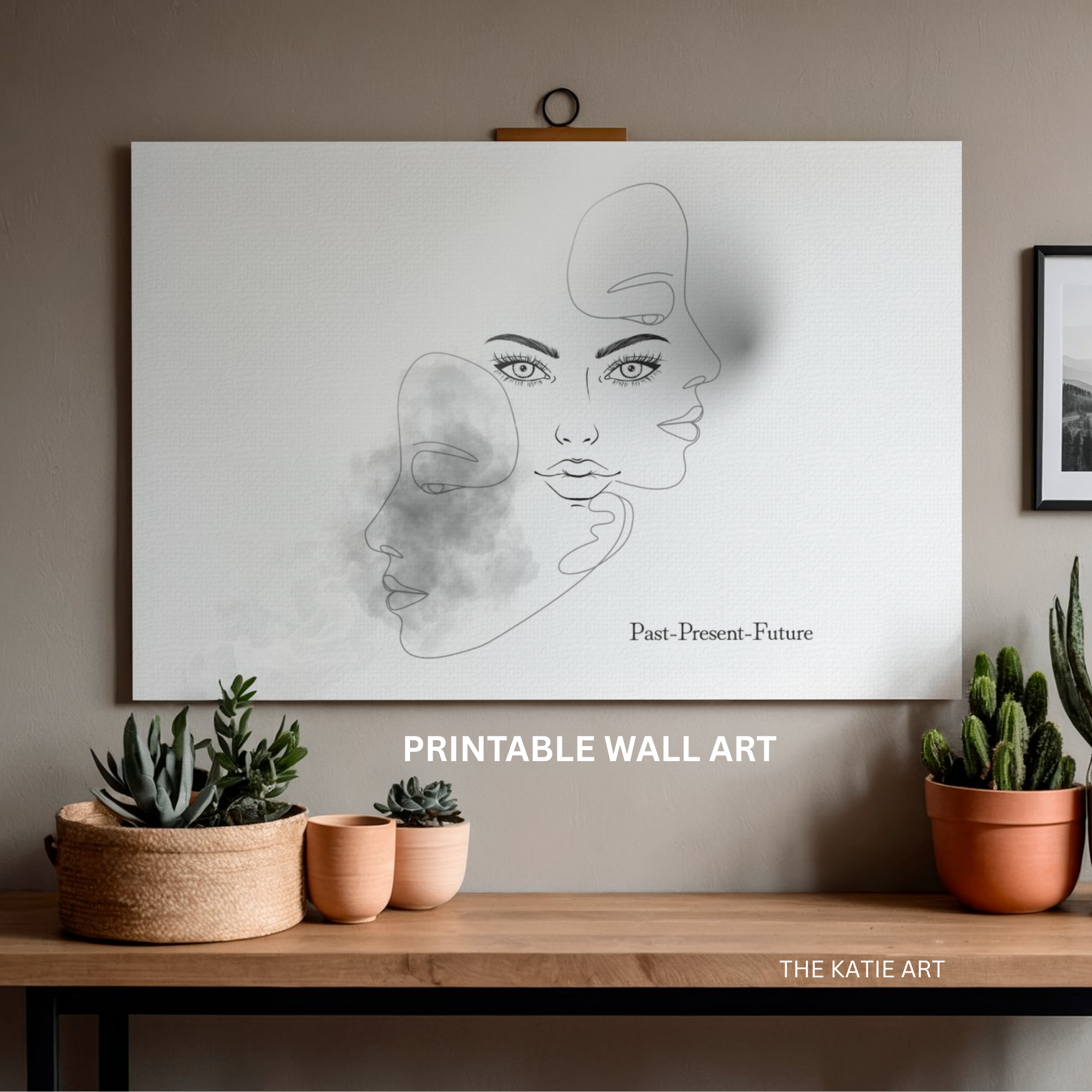 Tranh In Three Faces (Past-Present-Future) Mã 260411-WallArt-Set1-02